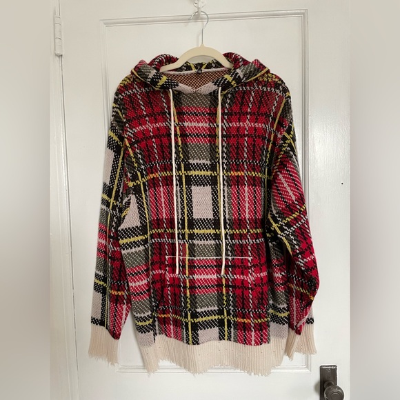 NWT R13 Oversized Distressed Cashmere Tartan Sweater worn by Taylor Swift - Picture 5 of 9